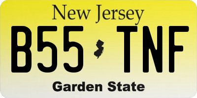 NJ license plate B55TNF
