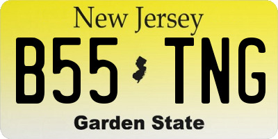 NJ license plate B55TNG