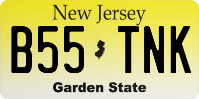 NJ license plate B55TNK