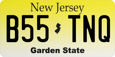 NJ license plate B55TNQ