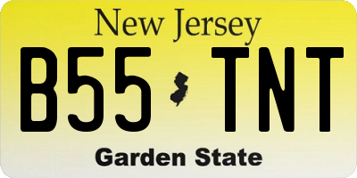 NJ license plate B55TNT