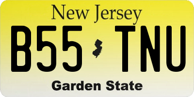 NJ license plate B55TNU