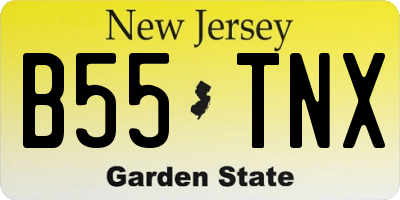 NJ license plate B55TNX