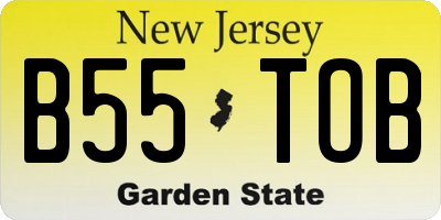 NJ license plate B55TOB