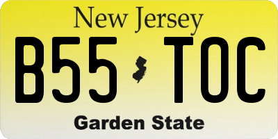 NJ license plate B55TOC