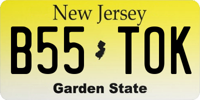 NJ license plate B55TOK