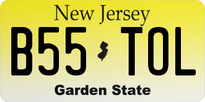 NJ license plate B55TOL