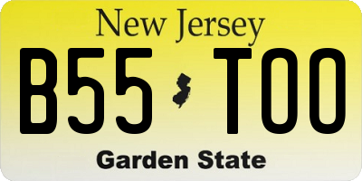 NJ license plate B55TOO