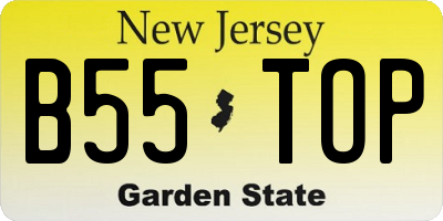 NJ license plate B55TOP