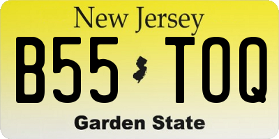 NJ license plate B55TOQ