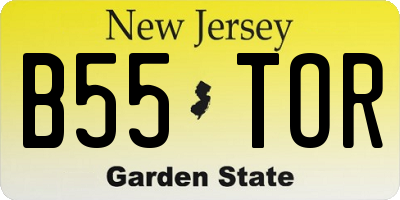 NJ license plate B55TOR