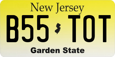 NJ license plate B55TOT