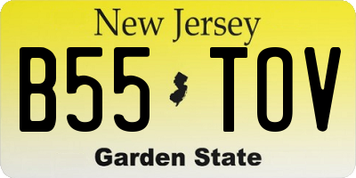 NJ license plate B55TOV