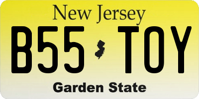 NJ license plate B55TOY