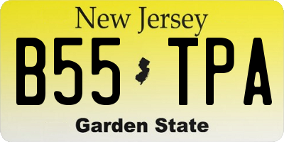 NJ license plate B55TPA