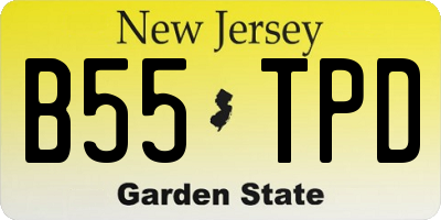 NJ license plate B55TPD