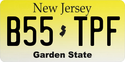 NJ license plate B55TPF