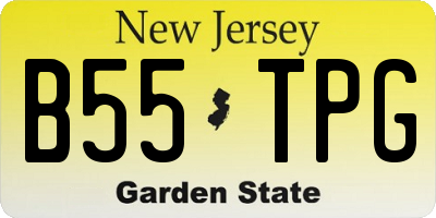 NJ license plate B55TPG
