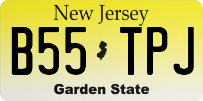 NJ license plate B55TPJ