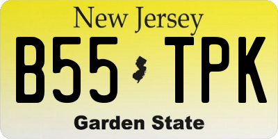 NJ license plate B55TPK