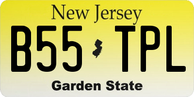 NJ license plate B55TPL