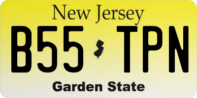 NJ license plate B55TPN