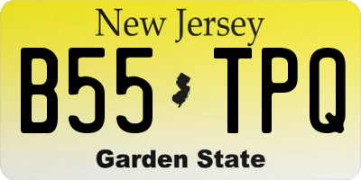 NJ license plate B55TPQ