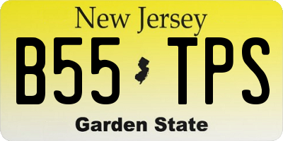 NJ license plate B55TPS