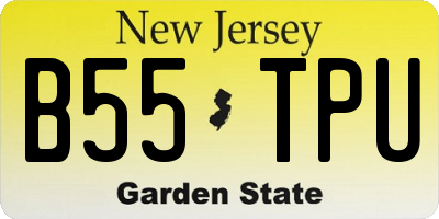 NJ license plate B55TPU