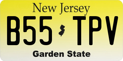NJ license plate B55TPV