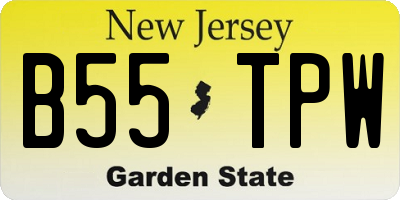 NJ license plate B55TPW