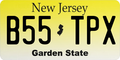 NJ license plate B55TPX