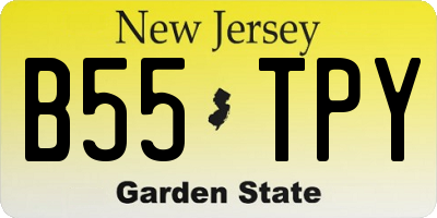 NJ license plate B55TPY