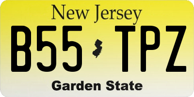 NJ license plate B55TPZ