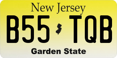 NJ license plate B55TQB