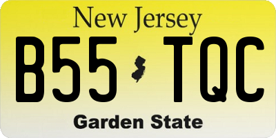 NJ license plate B55TQC