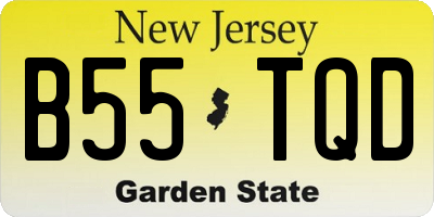 NJ license plate B55TQD