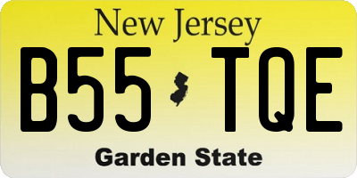 NJ license plate B55TQE