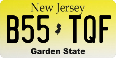 NJ license plate B55TQF