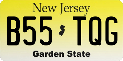 NJ license plate B55TQG