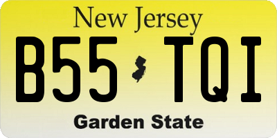 NJ license plate B55TQI