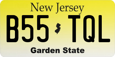 NJ license plate B55TQL