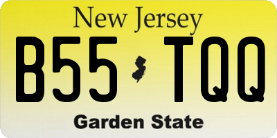 NJ license plate B55TQQ