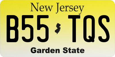 NJ license plate B55TQS