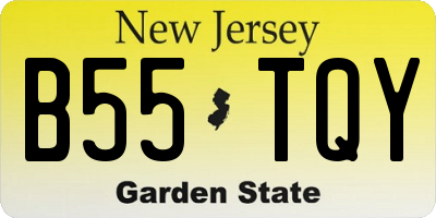 NJ license plate B55TQY