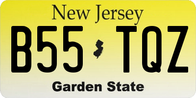 NJ license plate B55TQZ