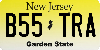 NJ license plate B55TRA
