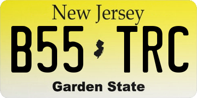 NJ license plate B55TRC