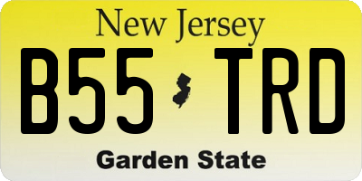 NJ license plate B55TRD