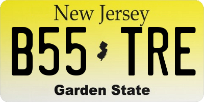 NJ license plate B55TRE
